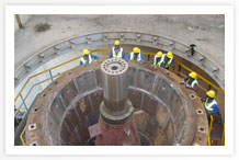 Overhaul, modify, commission, Primary Gyratory crusher 15525 Kawasaki Crusher Orapa Diamond mine Botswana.